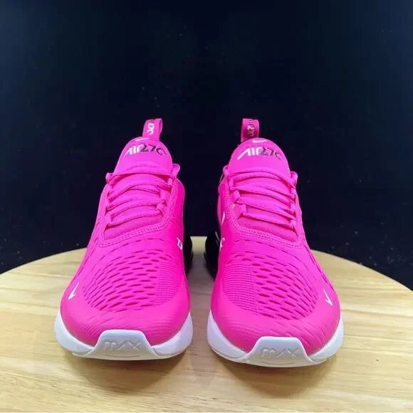 NIKE MAX 270 (GS) LASER FUCHSIA PINK-WHITE SZ 6.5Y-WOMENS SZ 8 [943345-602]